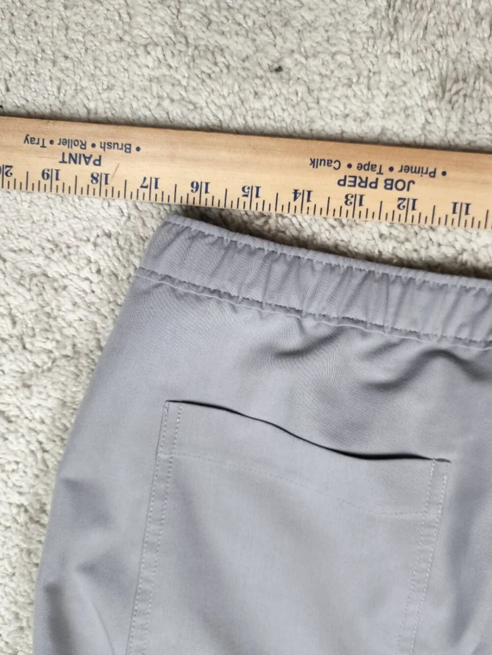 Figs Orange Scrub Pants Large Medical Workwear Drawstring Pockets Grey Loose USA